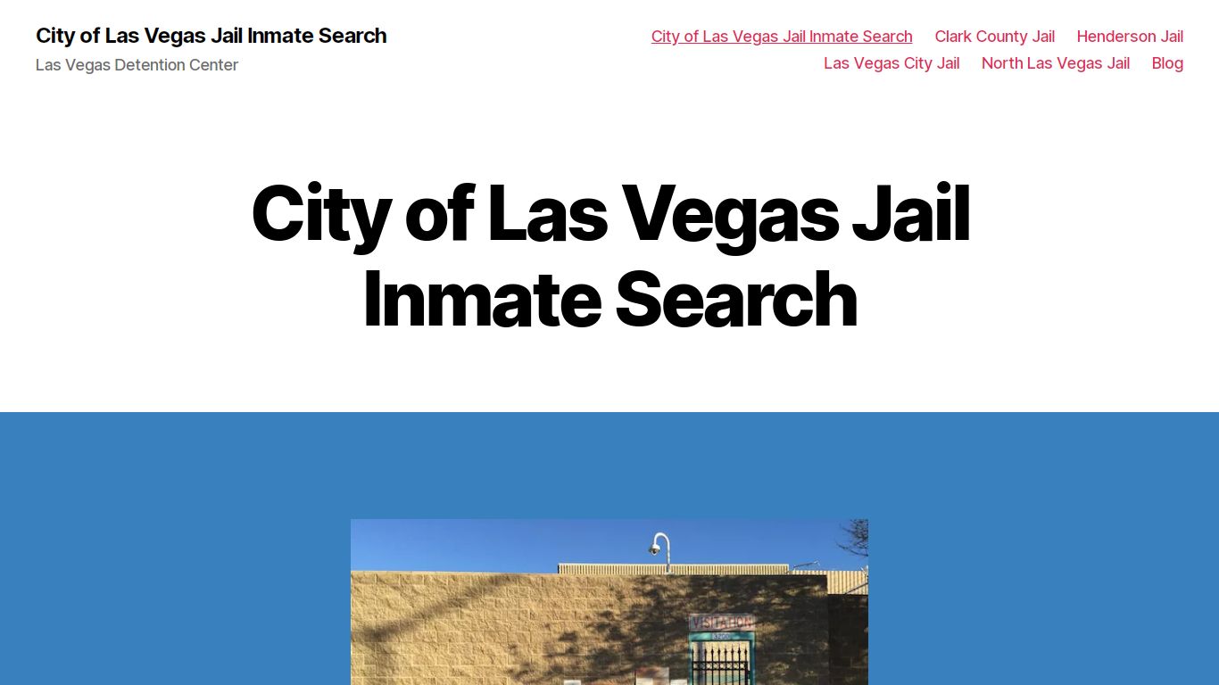 City of Las Vegas Jail Inmate Search - City of Las Vegas ...